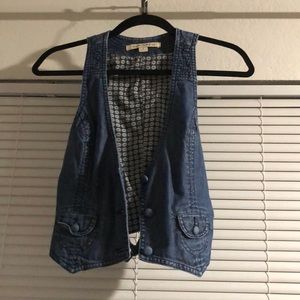 Dark denim vest